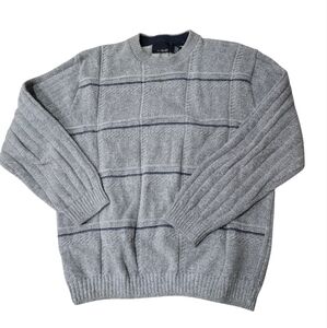 Bill Blass Men’s XL Sweater Crewneck‎ Striped Sweatshirt Cotton Blend